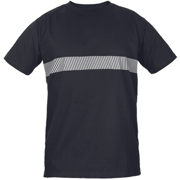 CERVA Rupsa RFLX reflectie streep t-shirt 100% katoen zwart