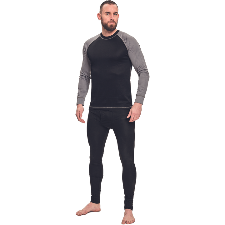 Assent DON langemouw thermo shirt zwart/grijs