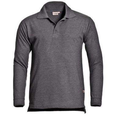 Santino Matt poloshirt donkergrijs 60% katoen/40% polyester 210 gr/m² lange mouw