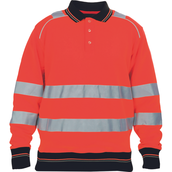 CERVA Knoxfield Hi-Vis Polo Sweatshirt Rood