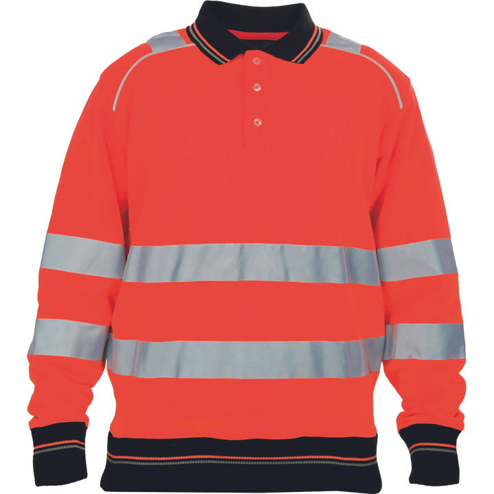 CERVA Knoxfield Hi-Vis Polo Sweatshirt Rood