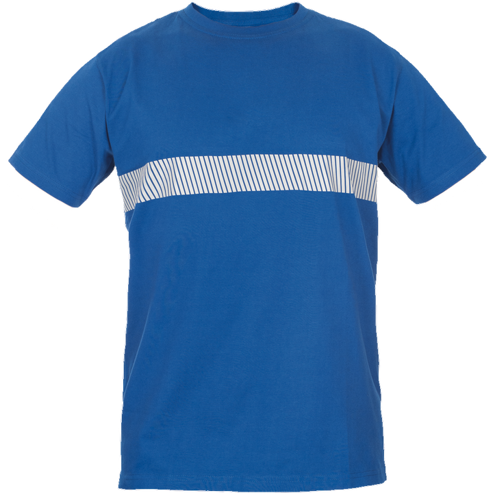 CERVA Rupsa RFLX reflectie streep t-shirt 100% katoen koningsblauw