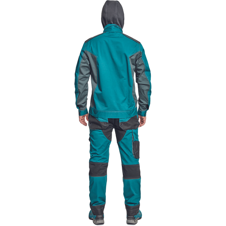 CERVA Dayboro werkjas petrol blauw met afneembare capuchon