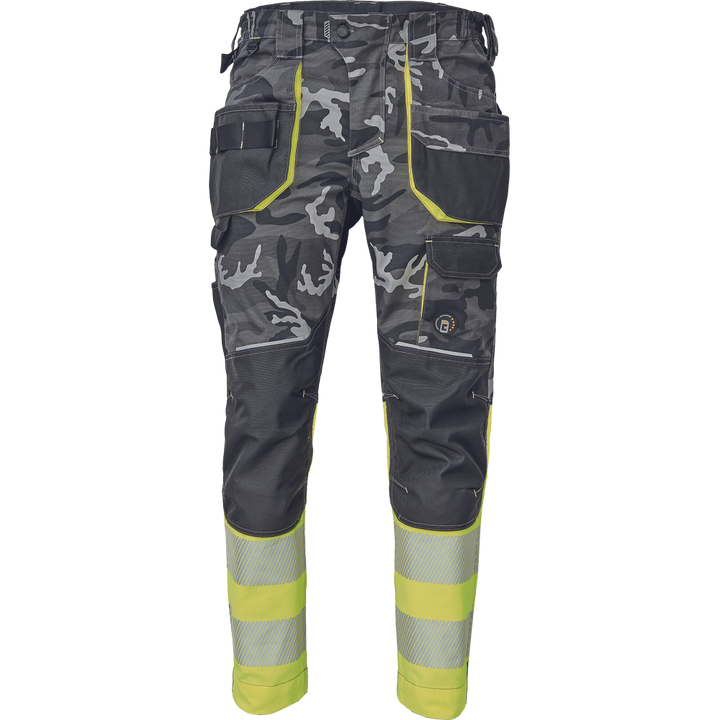 CERVA Sheldon Camou HV DW Broek Camouflage Geel/Donkergrijs
