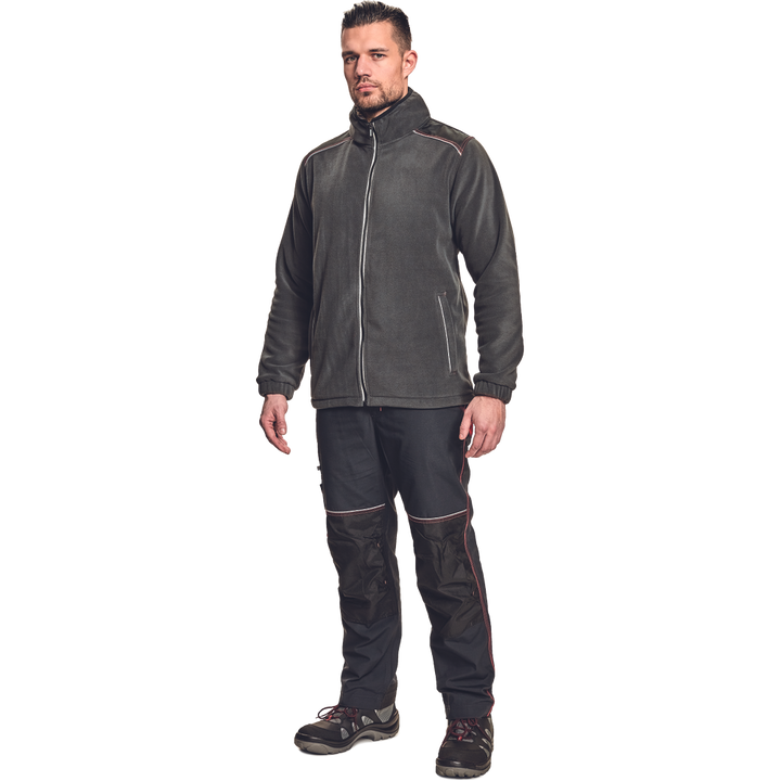 CERVA Knoxfield Fleecevest Antraciet/Rood