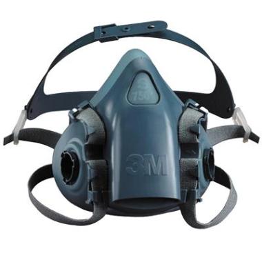 3M 7501 Halfgelaatsmasker Siliconen Maat S Donkerblauw