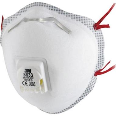3M 8833 Stofmasker FFP3 R D met Uitademventiel