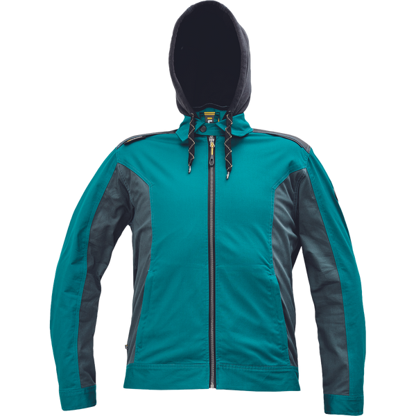 CERVA Dayboro werkjas petrol blauw met afneembare capuchon