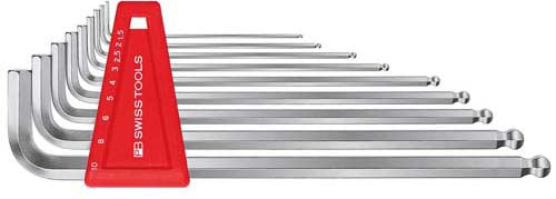 PB Swiss Tools Stiftsleutelset 9-delig 1,5-10mm met kogelkop