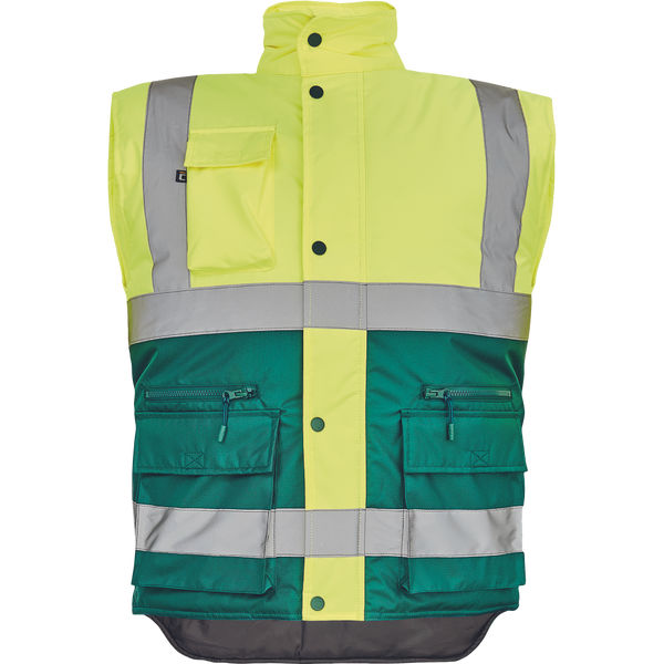 HELLIN High-visibility Bodywarmer Geel/Groen