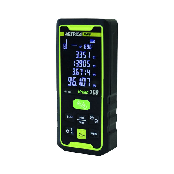 Metrica 61100 Green laserafstandmeter 100 Meter flash