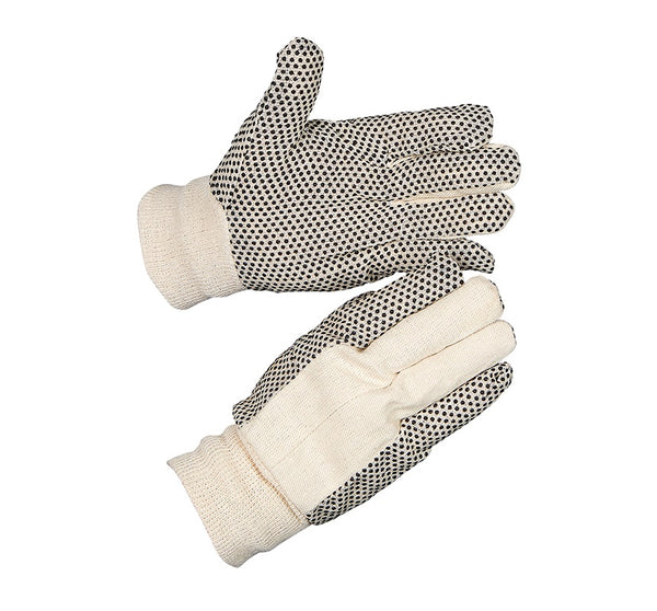 Bull-Flex Polka Dot katoenen werkhandschoen met antislip pvc nopjes