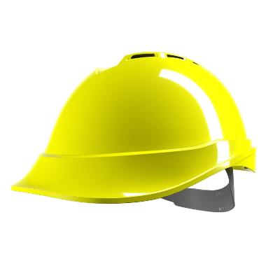 MSA V-Gard 200 veiligheidshelm met Push-Key binnenwerk fluo geel