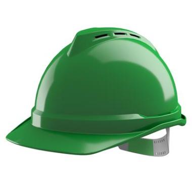 MSA V-Gard 500 geventileerde veiligheidshelm groen met Push-Key binnenwerk