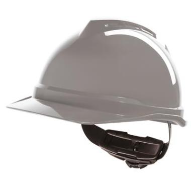 MSA V-Gard 500 ongeventileerde veiligheidshelm met Fas-Trac III binnenwerk grijs