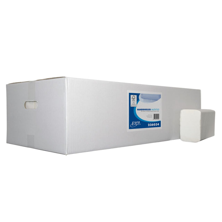 Euro Multifold Verlijmd Cellulose Handdoekpapier - 2 laags