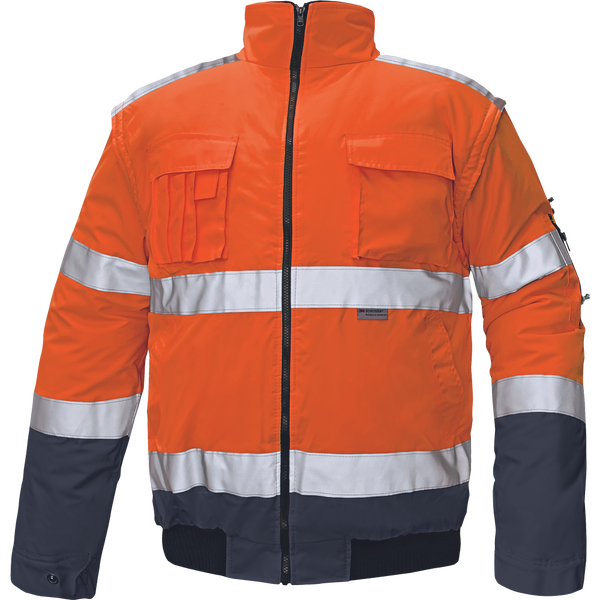 CERVA Clovelly Hi-Vis Reflectie Oranje/Marine Winterjas