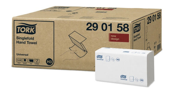 Tork Universal 1-laags Wit Z-vouw Handdoek