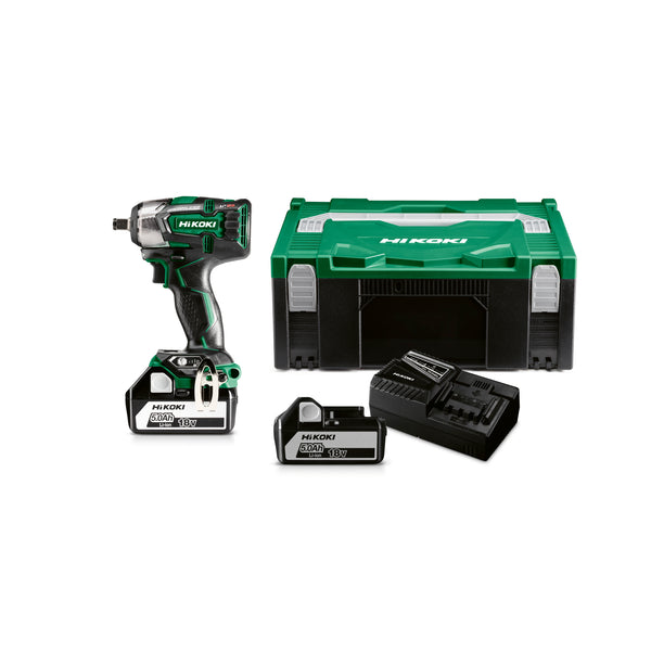 HiKOKI Accu slagmoeraanzetter 305Nm met 2 accu's & lader