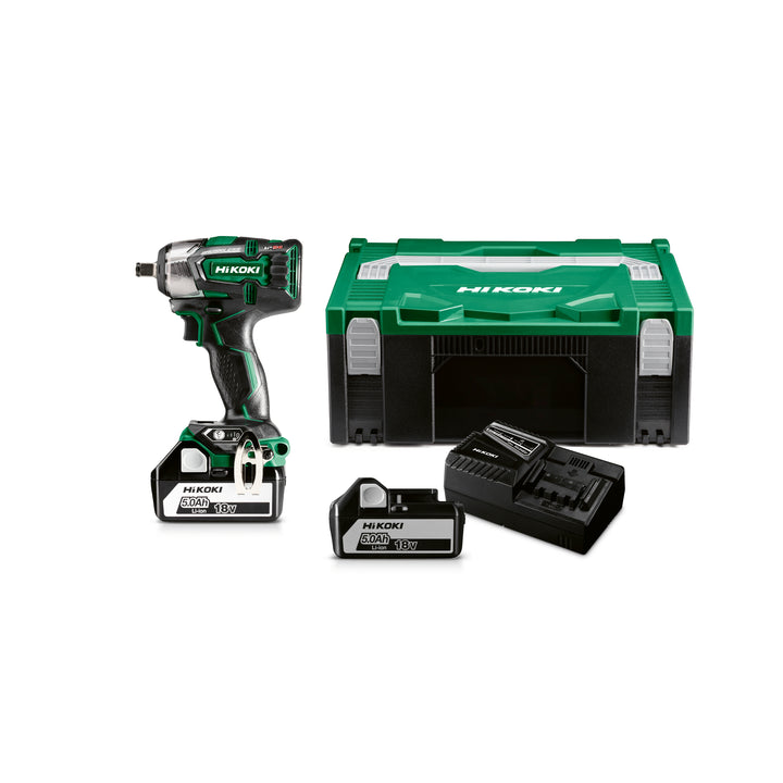 HiKOKI Accu slagmoeraanzetter 305Nm met 2 accu's & lader