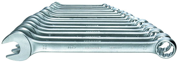 GEDORE Ringsteeksleutelset - 7-017 - 15° - gebogen - 6-22 mm - 17-delig