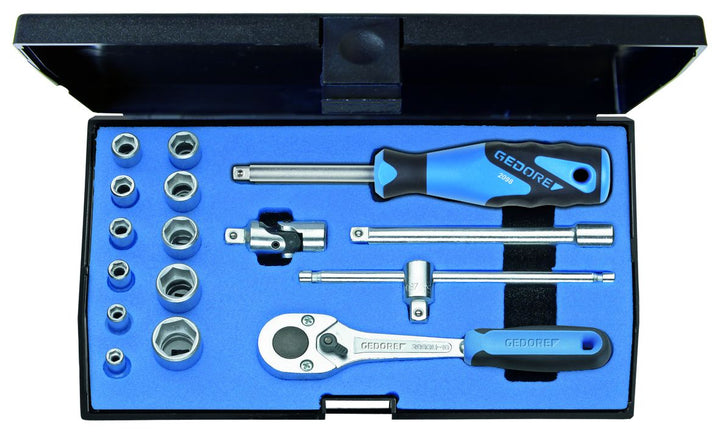 GEDORE 20-delige handdoppenset - 1/4 inch - 6-kant