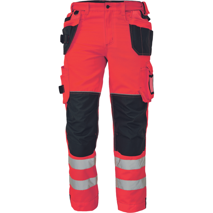 CERVA Knoxfield L310 Hi-vis werkbroek rood/antraciet