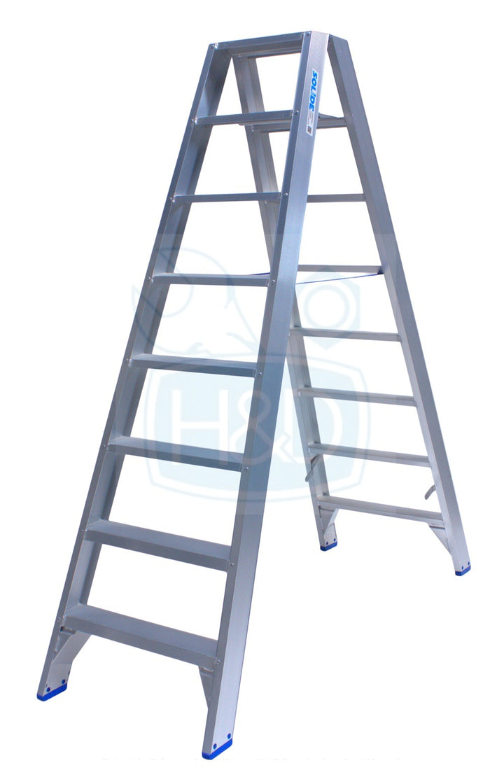 Solide Professionele Dubbele Trap 2x8 Treden