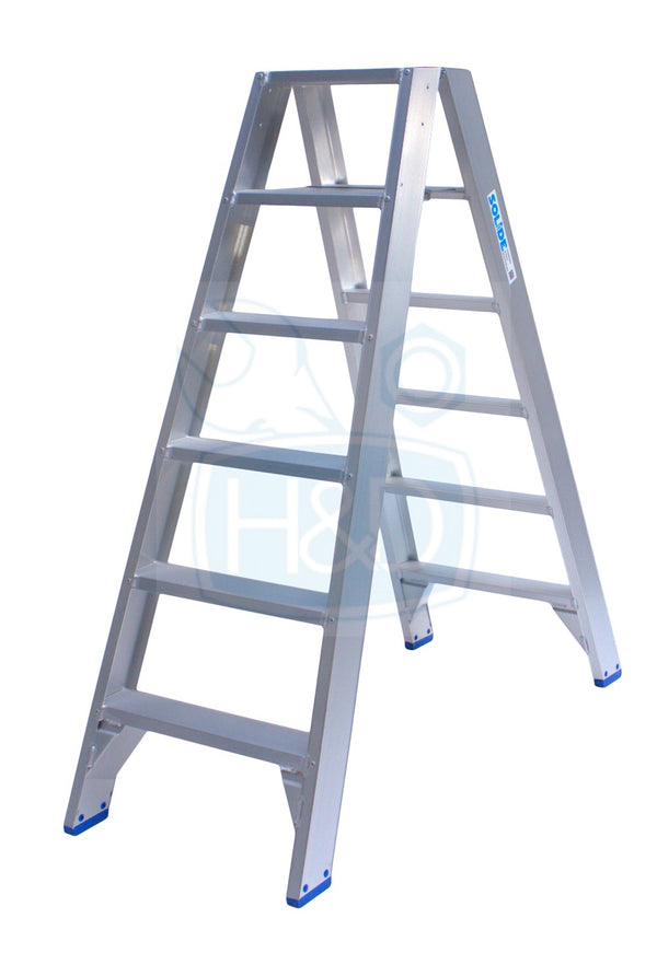 Solide Professionele Dubbele Trap 2x6 Treden