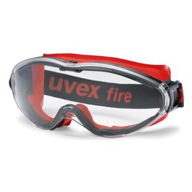 uvex 9302-601 ultrasonic ruimzichtbril rood/zwart met heldere lens
