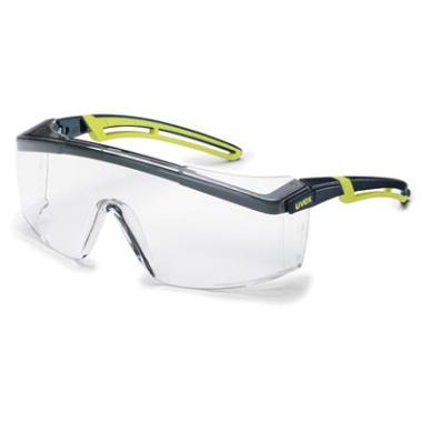 uvex astrospec 2.0 9164-285 veiligheidsbril zwart/lime met heldere lens