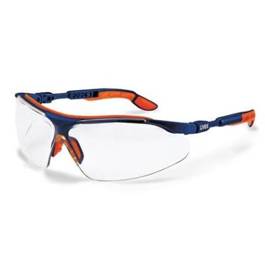 uvex 9160-265 i-vo veiligheidsbril blauw/oranje met heldere lens