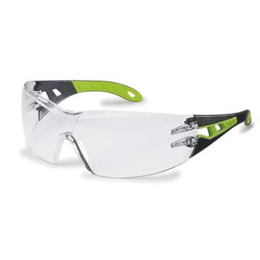 uvex pheos 9192-225 veiligheidsbril zwart/groen met heldere lens