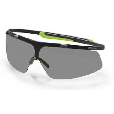 uvex super g 9172-281 veiligheidsbril antraciet/lime met grijze lens