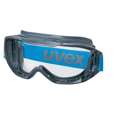 uvex 9320-265 megasonic ruimzichtbril antraciet met blauwe hoofdband