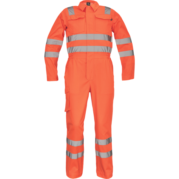CERVA Paterna HI-VIS lichtgewicht overall oranje met reflectie strepen