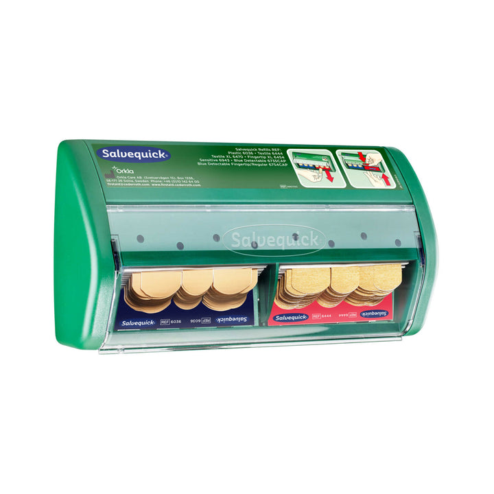 Cederroth Salvequick Pleisterautomaat met 40st Textielpleisters en 45st Plasticpleisters