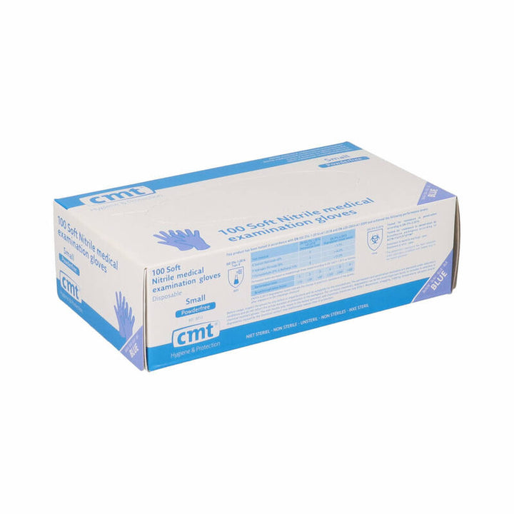 CMT Soft Nitril Handschoen Blauw Poedervrij Extra-Large 1000 st/doos