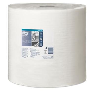 SCA Tork 130109 Wiping Paper poetsrol wit 1-laags 34cm x 1180m