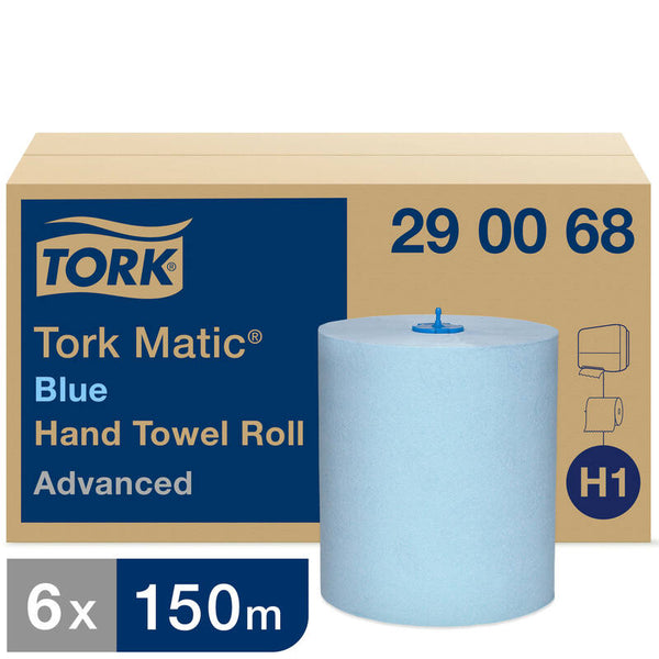 Tork Matic Handdoekrol Advanced blauw 2-laags 150mtr/21cm 6 stuks doos