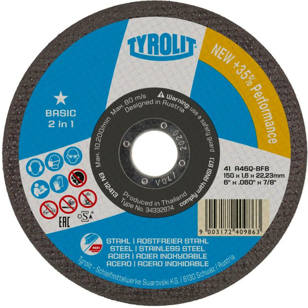 Tyrolit Doorslijpschijf 125X2,5X22,23 Basic 2in1 (1*)
