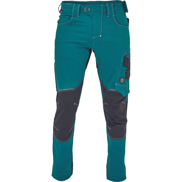 CERVA Neurum performance slim-fit werkbroek 4-way stretch petrol blauw