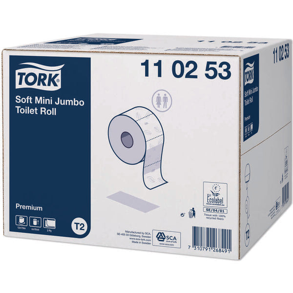 Tork Zacht Mini Jumbo Toiletpapier Premium 2-laags wit