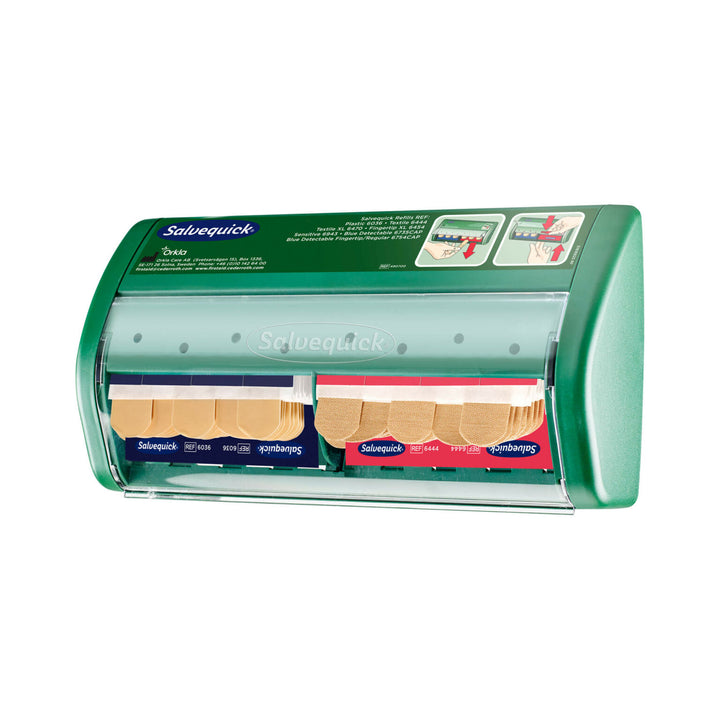 Cederroth Salvequick Pleisterautomaat met 40st Textielpleisters en 45st Plasticpleisters