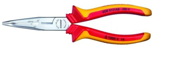 GEDORE VDE-Telefoontang - met huls-isolatie - gebogen - 200