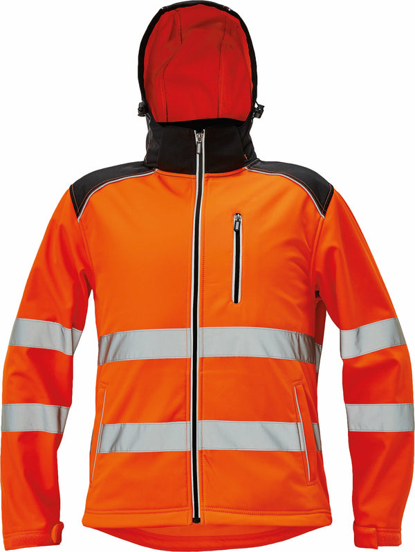 CERVA Knoxfield softshell jas oranje reflectie elementen