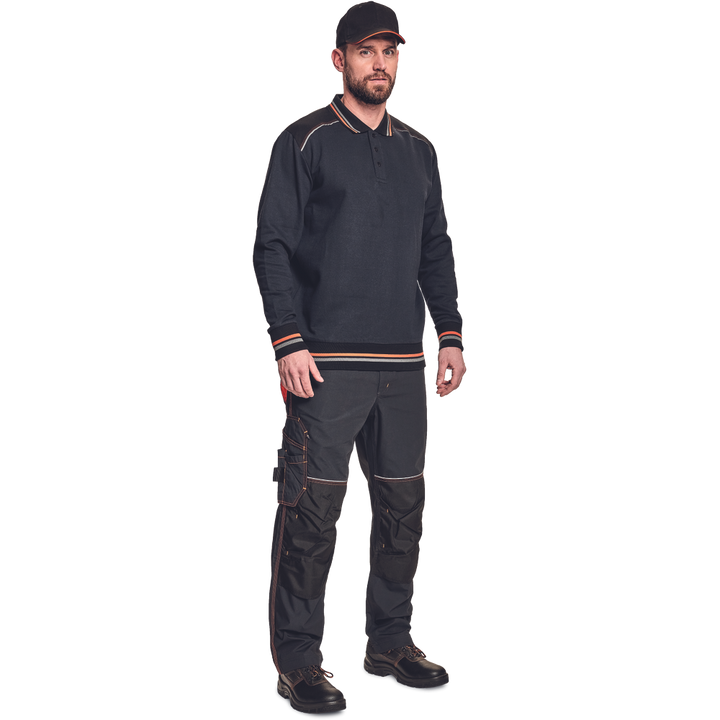 CERVA Knoxfield Polo Sweatshirt Antraciet/Oranje