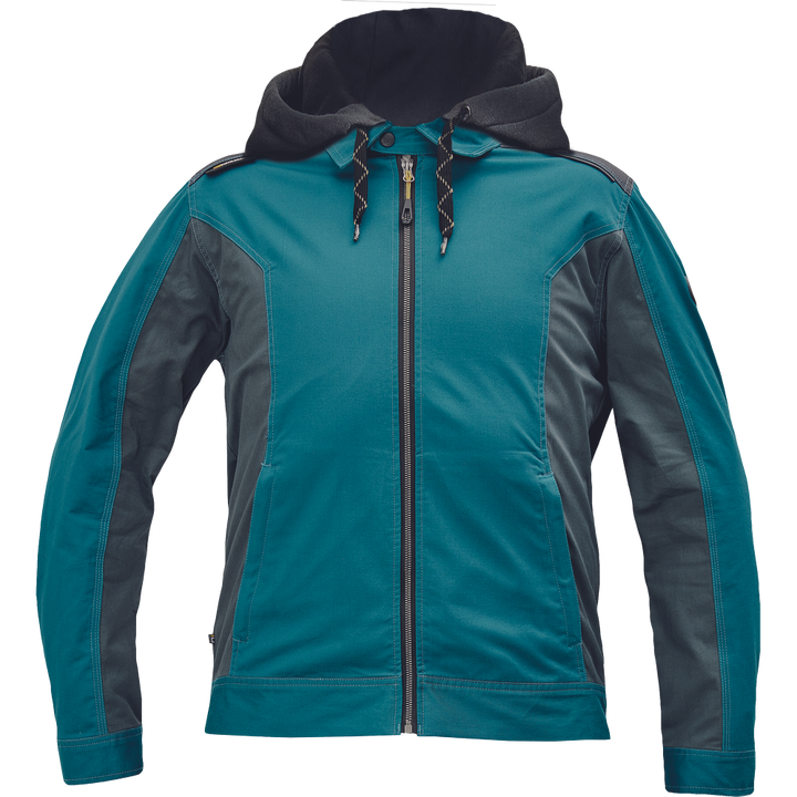 CERVA Dayboro werkjas petrol blauw met afneembare capuchon