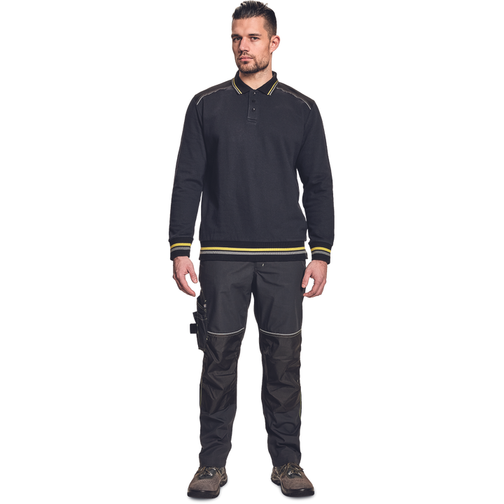 CERVA Knoxfield Polo Sweatshirt Antraciet/Geel