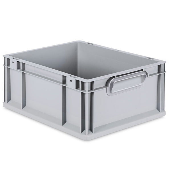 Allit ProfiPlus EuroEco >C< 417 stapelbak 400x300x170 grijs met alle wanden en handgrepen gesloten